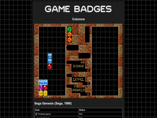 gamebadges/columns screenshot