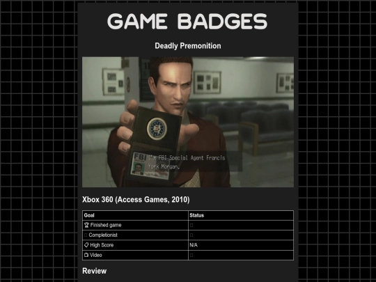 gamebadges/deadlypremonition screenshot