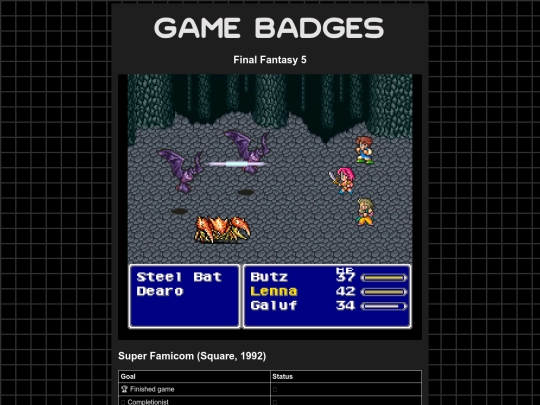 gamebadges/ff5 screenshot