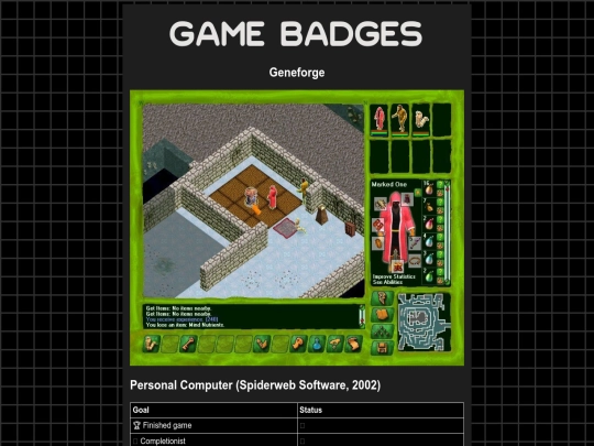 gamebadges/geneforge screenshot