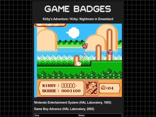 gamebadges/kirby screenshot