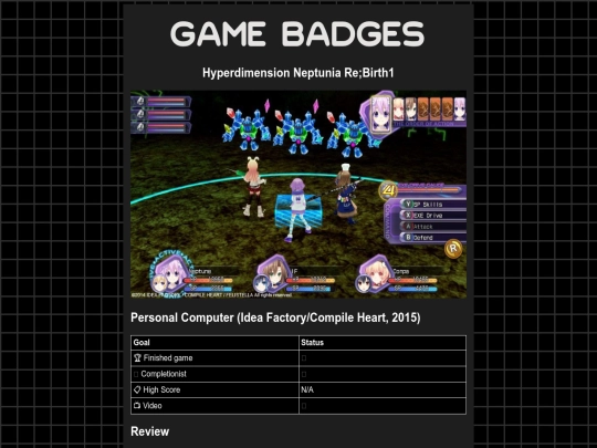 gamebadges/neptunia screenshot
