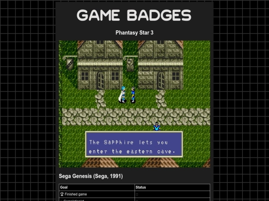 gamebadges/phantasy3 screenshot