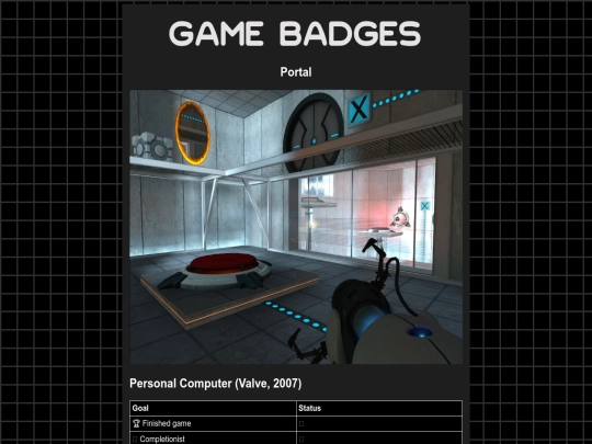 gamebadges/portal screenshot