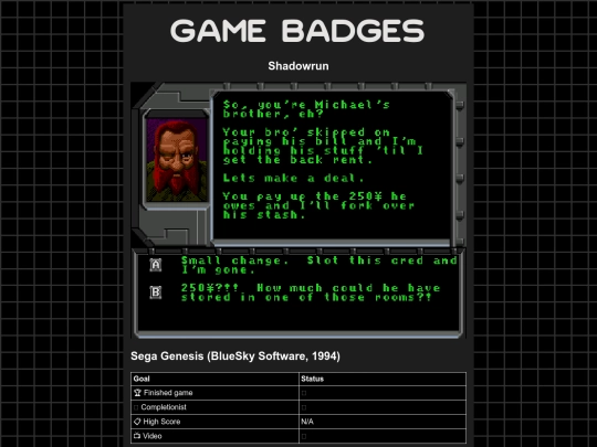 gamebadges/shadowrun screenshot