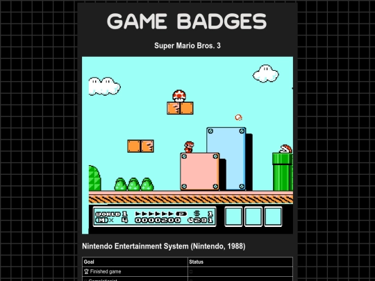 gamebadges/smb3 screenshot