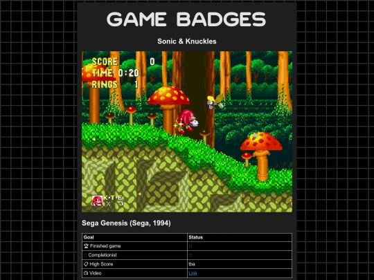 gamebadges/sonick screenshot