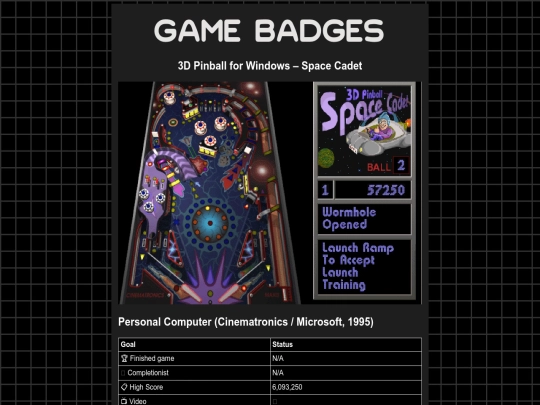 gamebadges/spacecadet screenshot