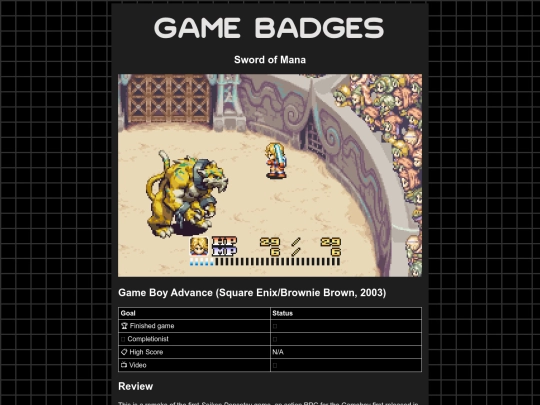 gamebadges/swordofmana screenshot
