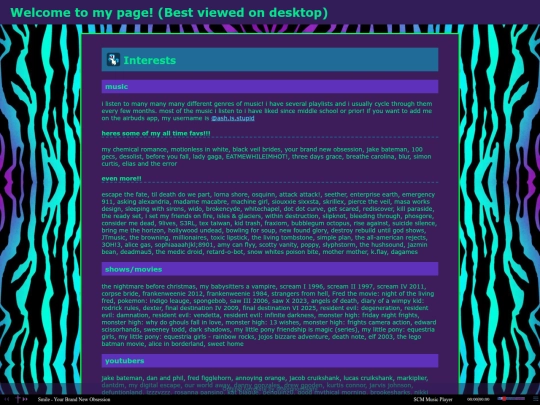 interests screenshot