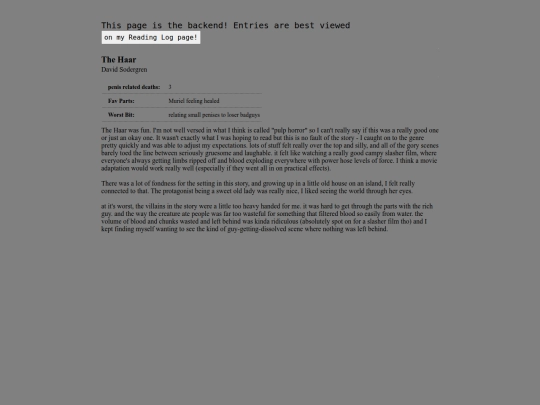 more/readinglog/2-the_haar screenshot