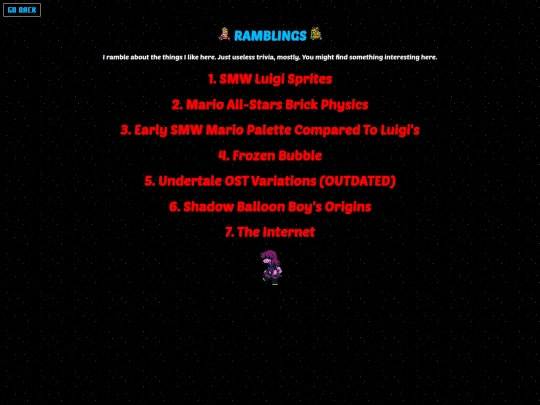 ramblings screenshot