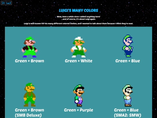 ramblings/luigicolors screenshot
