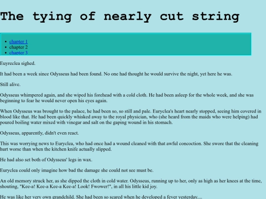 fanfic /Epic the musical/thetyingofnearlycutstring/ttoncs_ch2 screenshot