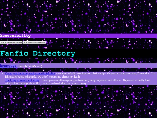 fanfic /fanfic_directory screenshot
