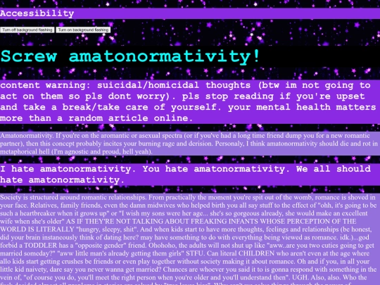 serious articles /amatonormativity screenshot