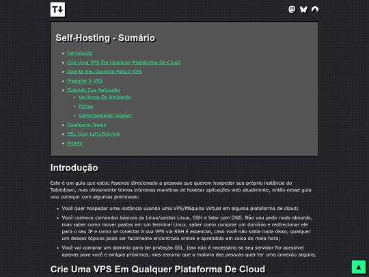 pt/self-hosting screenshot