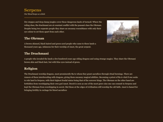 Worldbuilding/serpens screenshot