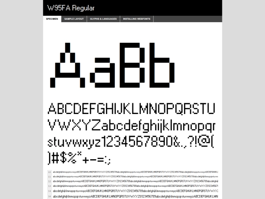 webfontkit-20260510-122936/w95fa-demo screenshot