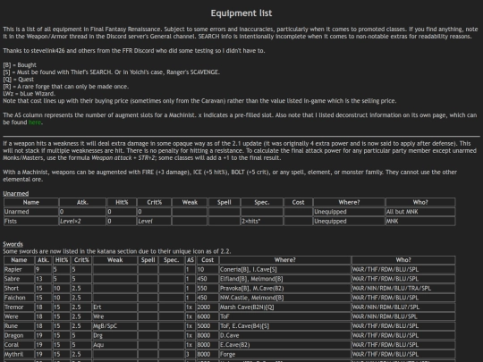 equipment screenshot