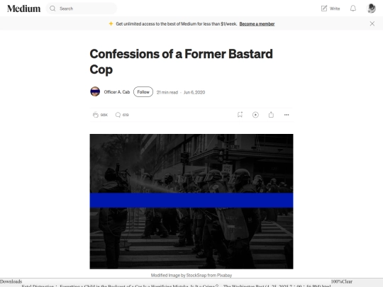 NewEmbed/Confessions of a Former Bastard Cop ｜ by Officer A. Cab ｜ Medium (4_25_2025 7：13：56 PM) screenshot