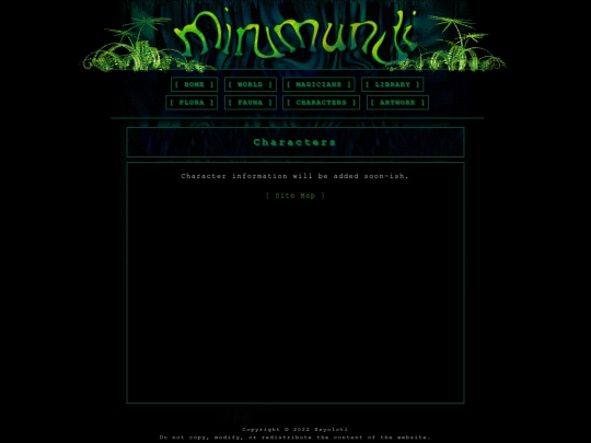 mirumundi/proj1characters screenshot