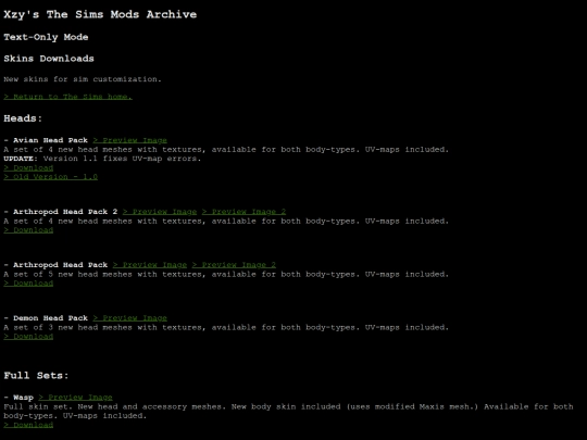 textmode/text_thesimsskins screenshot