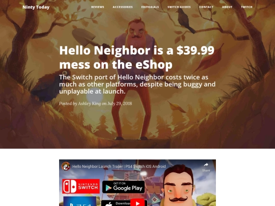 hello-neighbor-switch-issues screenshot