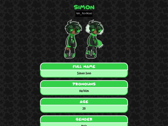 profile/asmp/simon screenshot