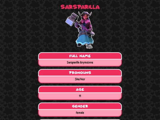 profile/dnd/sarsparilla screenshot