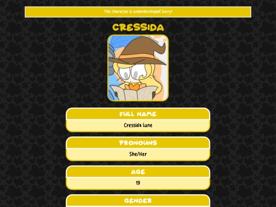 profile/rpg/cressida screenshot