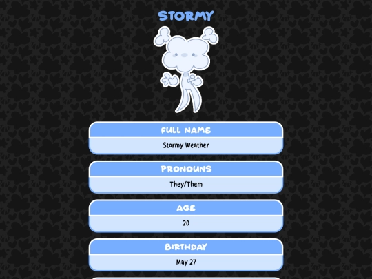 profile/stormy/stormy screenshot