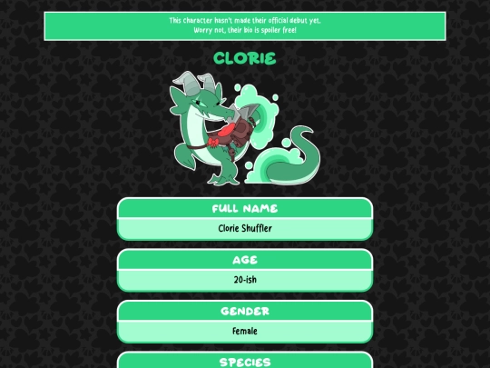 profile/supernoval/familiar/clorie screenshot