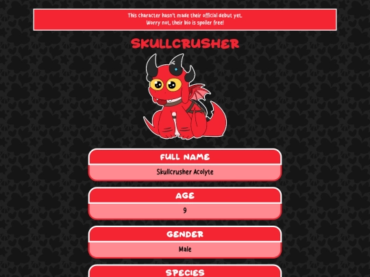 profile/supernoval/familiar/skullcrusher screenshot