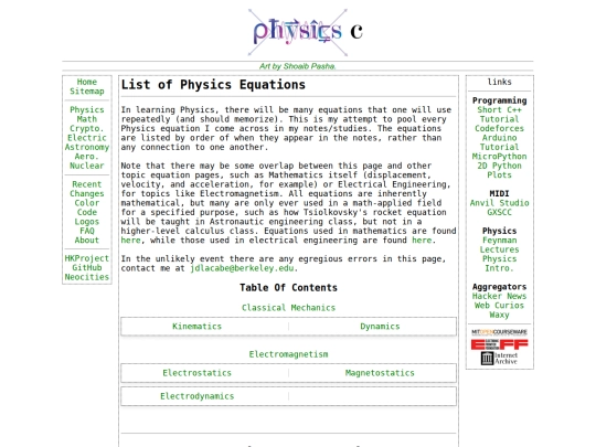 Physics/physicseq screenshot