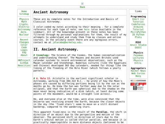 astronomy/classical/ancient screenshot