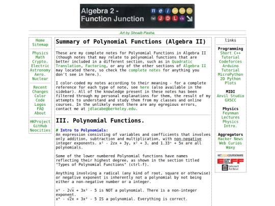 math/algebraII/polyfunctions screenshot