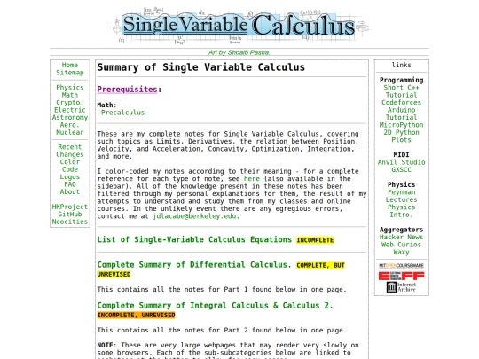 math/singlevarcalculus screenshot