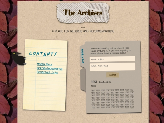 archives screenshot