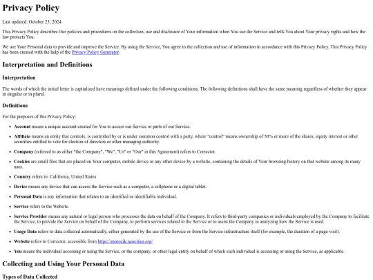 policy screenshot