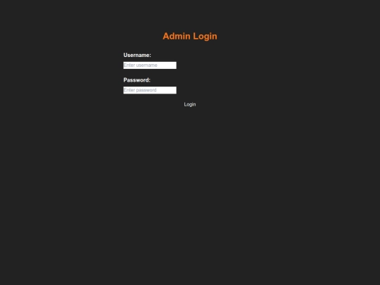admin screenshot