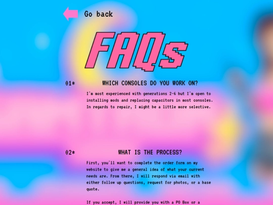 faq screenshot