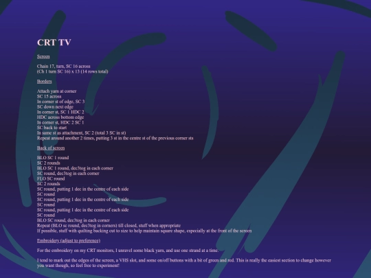 crochet/page/objecthead/crt screenshot