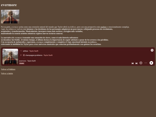 proyecto HTML/SITIORUBENGOMEZ-LIMON/paginas/albumes/evermore screenshot