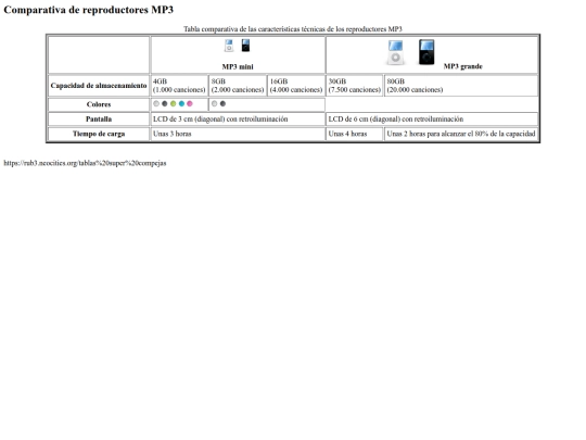 tablas super compejas screenshot