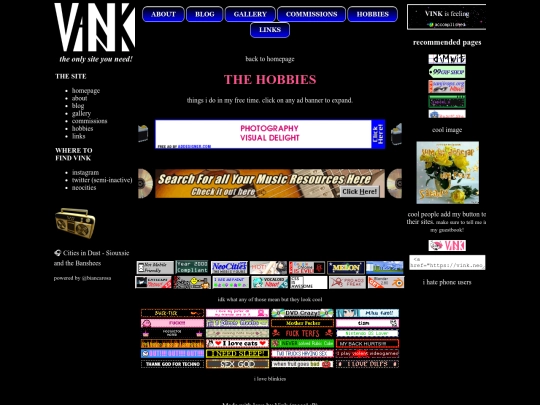 hobbies screenshot