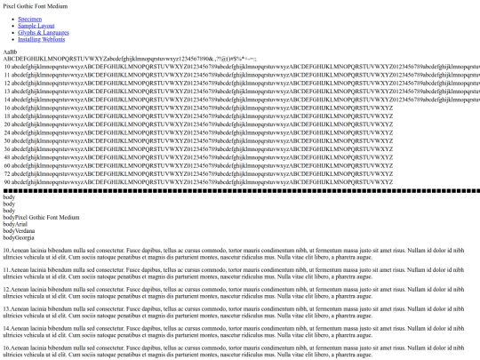 fonts/pixel_gothic_font-demo screenshot
