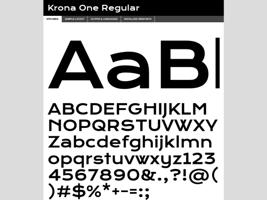 webfontkit-20240317-131820/kronaone-regular-demo screenshot