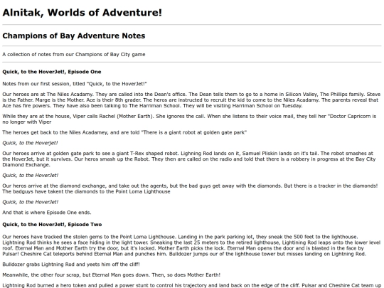 bayCityAdventureNotes screenshot