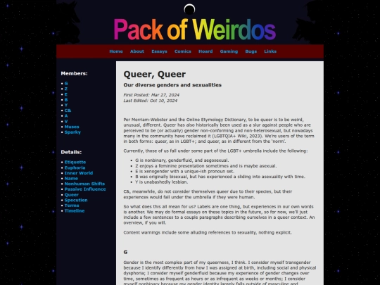 about/queer screenshot